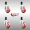 Service Caster 3 Inch 316SS Red Polyurethane Swivel 1-1/2 Inch Expanding Stem Caster Set SCC SCC-SS316EX20S314-PPUB-RED-112-4 - alternate 4
